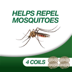 PIC Citronella coil glow adds ambient light while repelling outdoor pests.