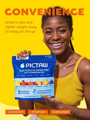 PICTAW electrolytes passionfruit stick packet with exotic flavor for hydration.