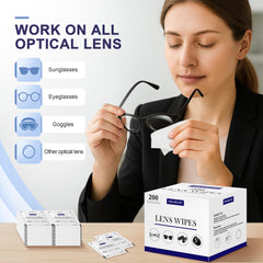 Pikabeast lens wipes packaging close-up showing convenient individually wrapped sheets