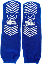 Pillow Paws bariatric royal blue slipper socks pack 2 offer warm, comfortable foot coverage.