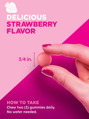 Gomitas con sabor a fresa para una experiencia agradable.