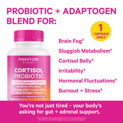 Capsule closeup highlights easy one-daily capsule for stress-friendly routine.