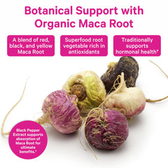Pink Stork Maca Root Capsules closeup highlighting capsule texture and quality