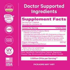 Closeup of Lactobacillus and Bifidobacterium strains in Pink Stork probiotics.