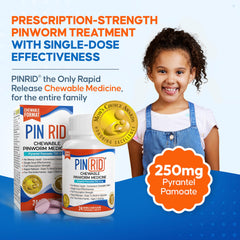 PIN RID single-dose chewable for convenient at-home use.