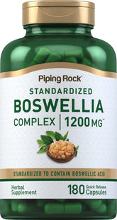 Piping Rock Boswellia Extract Capsules bottle, convenient quick-release capsules