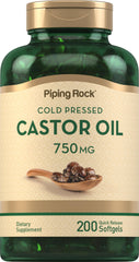 Piping Rock castor oil softgel bottle for daily use