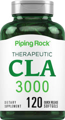 Piping Rock CLA bottle with softgels for daily wellness support.