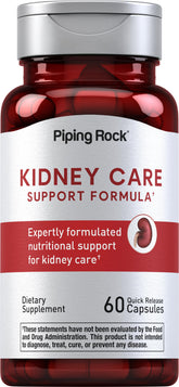 Piping Rock Kidney Support bottle shown with 60 capsules for daily use