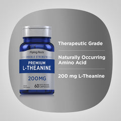 Piping Rock L-Theanine lab-tested label communicates trusted ingredients.