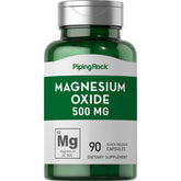 Piping Rock magnesium oxide 500mg bottle for daily mineral support
