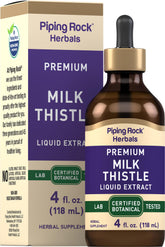 Piping Rock Milk Thistle Extract bottle with label for daily wellness routine
