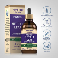 Piping Rock Nettle Leaf Extract drops ready to blend into drinks.