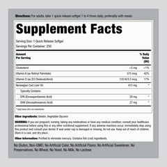 Piping Rock omega-3 cod liver softgels with EPA DHA for heart and brain health.