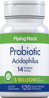 Piping Rock Probiotic Acidophilus bottle for daily gut balance