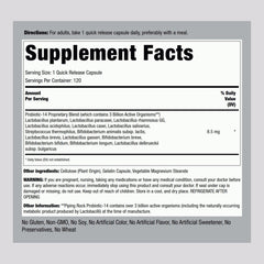Piping Rock Probiotic Acidophilus capsules close-up showing quick-release design