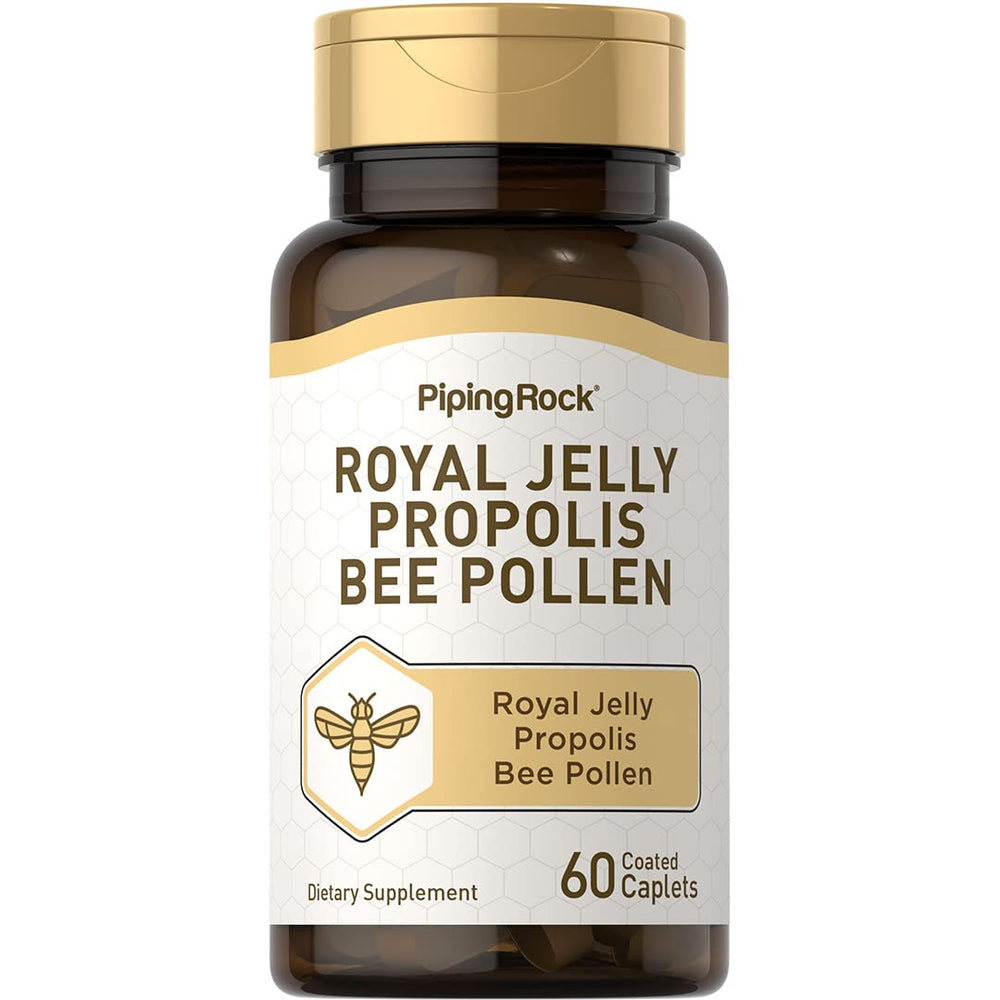 Piping Rock Royal Jelly Propolis Bee Pollen bottle for daily wellness support