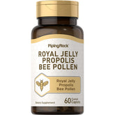 Piping Rock Royal Jelly Propolis Bee Pollen bottle for daily wellness support