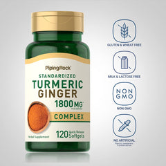 Piping Rock Turmeric Ginger supplement with black pepper extract boosts absorption