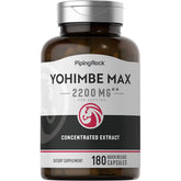 Piping Rock Yohimbe bottle front shows high-potency men formula.