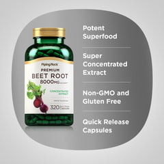 Piping Rock Beet Root Capsules concentrated extract visual signals potent daily support.