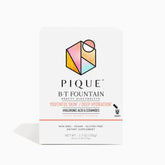 PIQUE BT Fountain Beauty electrolyte powder packaging with single serve sticks for on the go hydration
