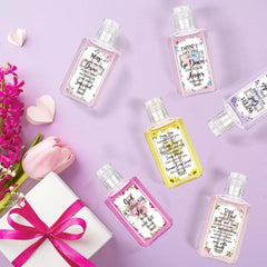 Piuaeue Bible floral design label hand sanitizer, easy to spot and attract attention at gatherings.