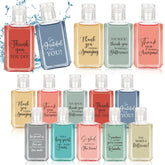 Piuaeue Thank You mini sanitizer label-front view, ideal for employee gifts.