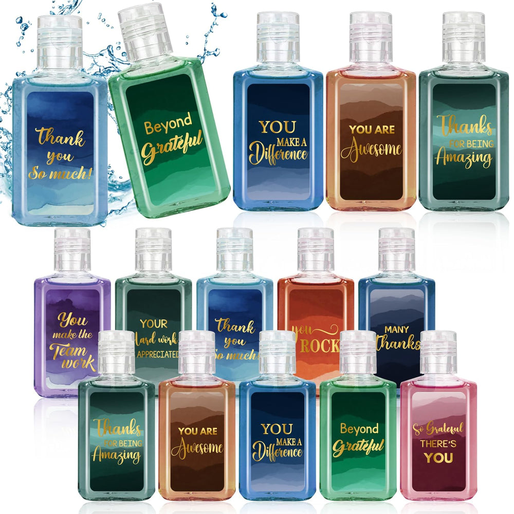 Piuaeue watercolor thank-you hand sanitizer label for gifts and appreciation