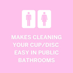 Pixie Cup wipes in use for quick on-the-go cleansing