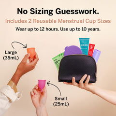 Pixie Cup S-size compact size highlighting comfortable fit for smaller anatomy