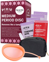 Pixie Disc coral medium insert demonstrates comfortable placement and leak prevention.