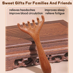 PKRFCJ ergonomic wooden massager design that fits scalp curves