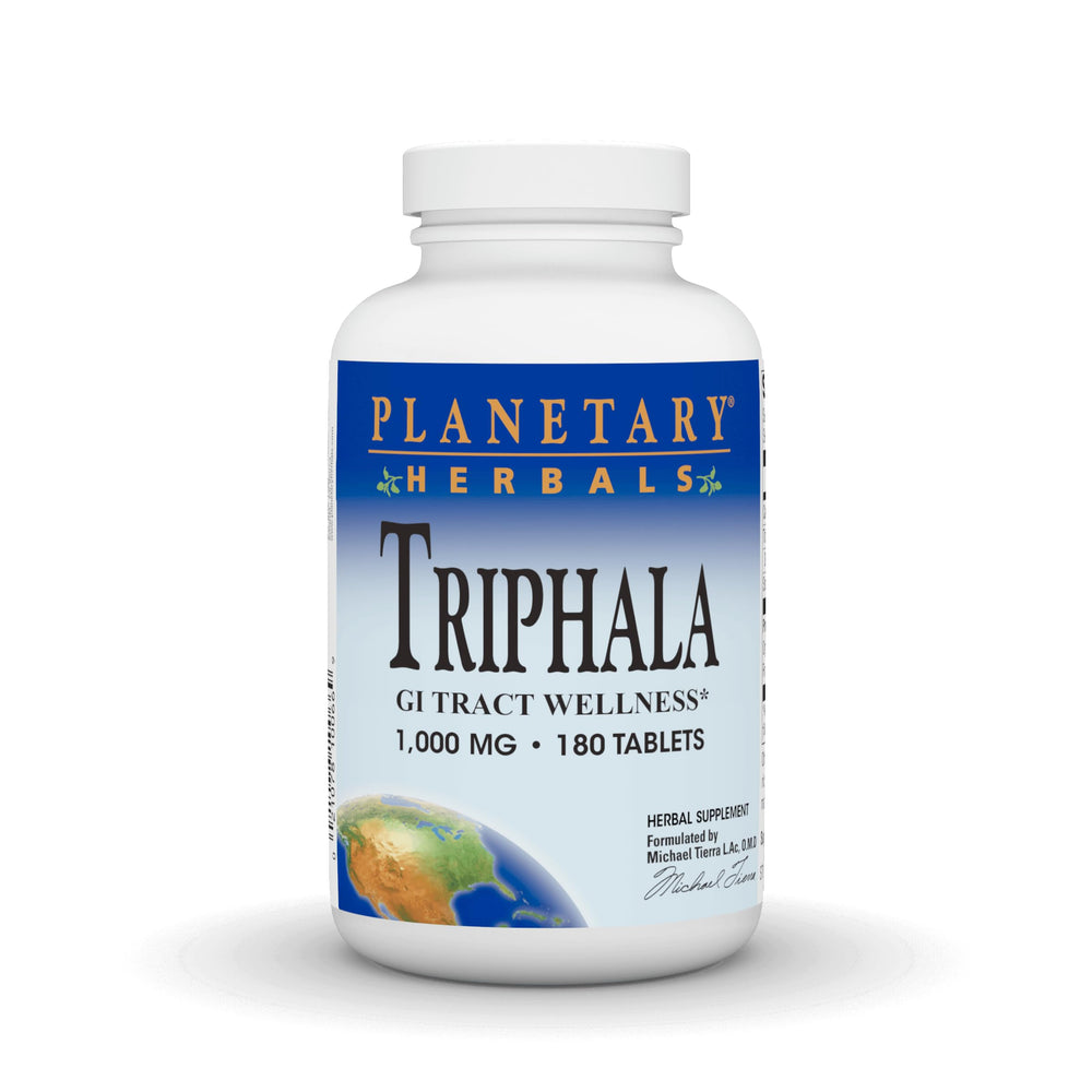 Planetary Herbals Triphala internal cleanser bottle for gentle GI support and regularity
