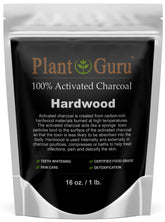 Plant Guru activated charcoal powder 1lb packaging for versatile, food-grade use.
