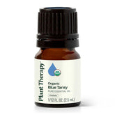 Plant Therapy Blue Tansy Organic bottle for calming ambience.