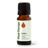 Plant Therapy Coffee oil bottle for diffuser use and energizing aroma.