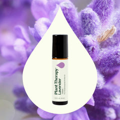 Plant Therapy Lavender label close-up highlights batch quality and GC-MS transparency.
