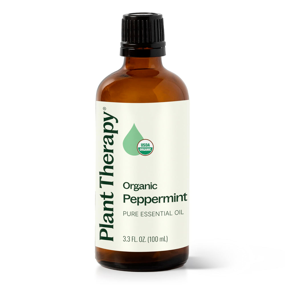 Plant Therapy peppermint oil bottle with pure aroma for diffusers