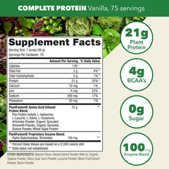 PlantFusion Complete Vegan Protein Powder glass shake; convenient post-workout protein option.