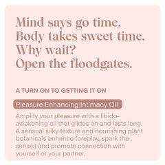 Playground Mood Maker Intimacy Oil being poured to show even distribution and hydration.