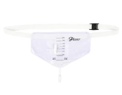 Plceo urine bag with waist belt shows discreet belly wear for daily comfort.