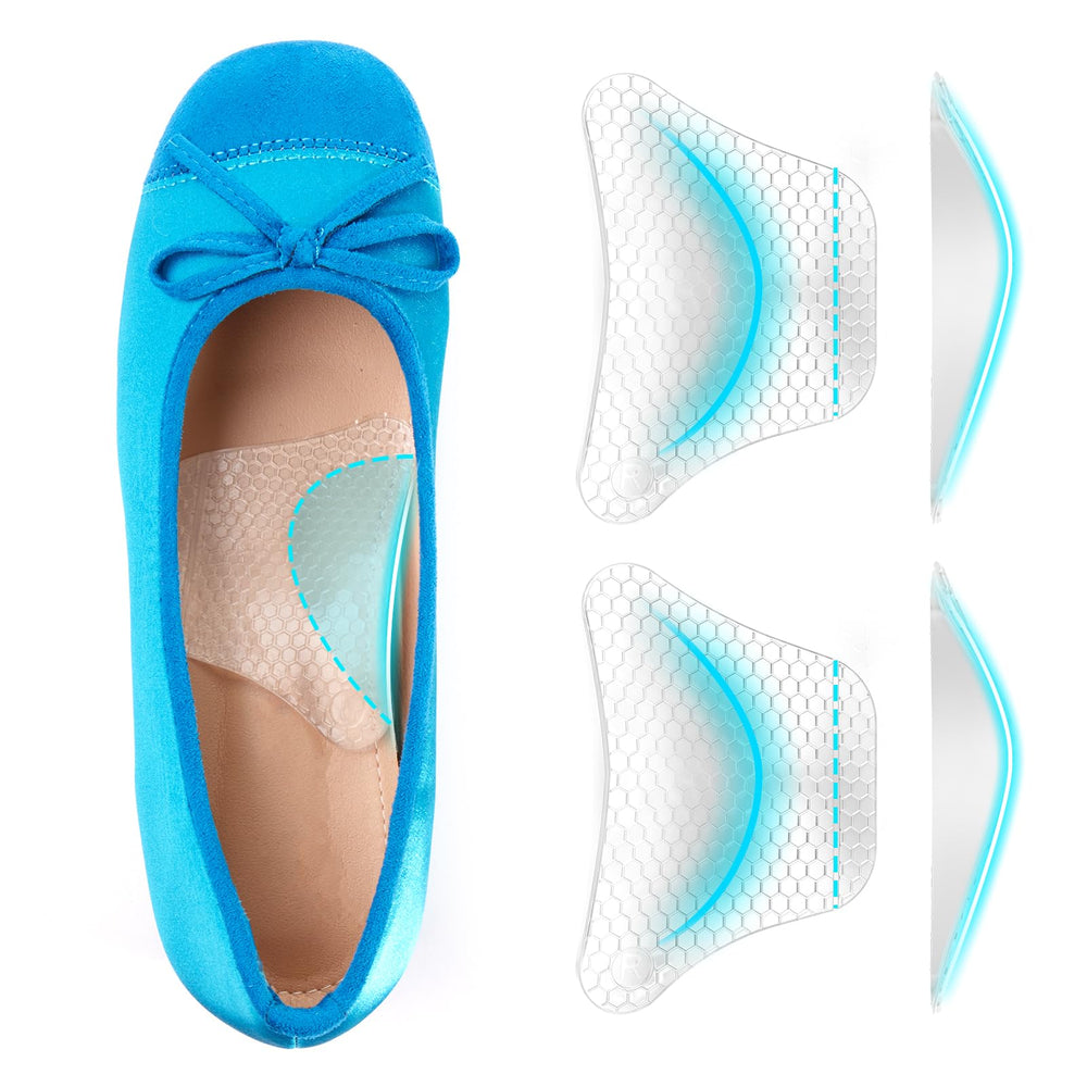 PLERE Plantar Fasciitis Relief Arch Support Insert with soft-gel-arch-pad for all-day comfort.