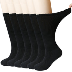 Plus MD diabetic socks pack front view highlights non-binding top and cushioned comfort.