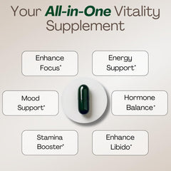 Plus+Ultra Ashwagandha capsules highlight adaptogenic support for stress resilience.
