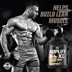 PMD Amplify XL Vanilla Flex scoop shows serving size for precise daily protein.