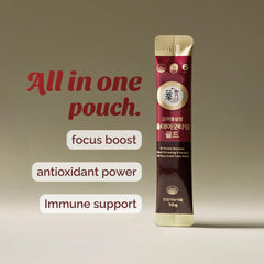 PNBG 6-year red ginseng shot packets ideal for quick morning energy on the go.
