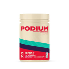 Podium Nutrition Fuse 2025 Sour Watermelon bottle with refreshing pre-workout energy on the go