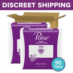 Poise pads instant absorption and rapid lock for dryness during activities
