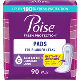 Poise incontinence pads long length 6-drop ultimate absorbency for daily protection